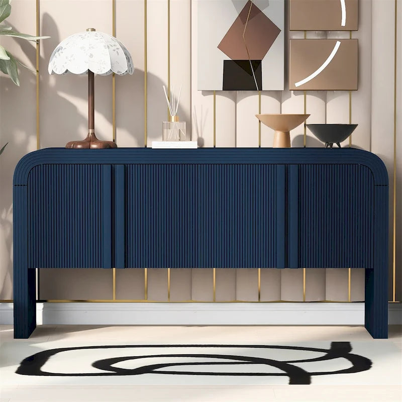 Credenza a Strisce con 4 Ante