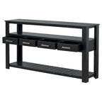 Modern Console Table with 4 Drawers and 2 Shelves