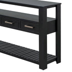 Modern Console Table with 4 Drawers and 2 Shelves