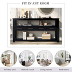Modern Console Table with 4 Drawers and 2 Shelves