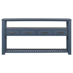 Modern Console Table with 4 Drawers and 2 Shelves
