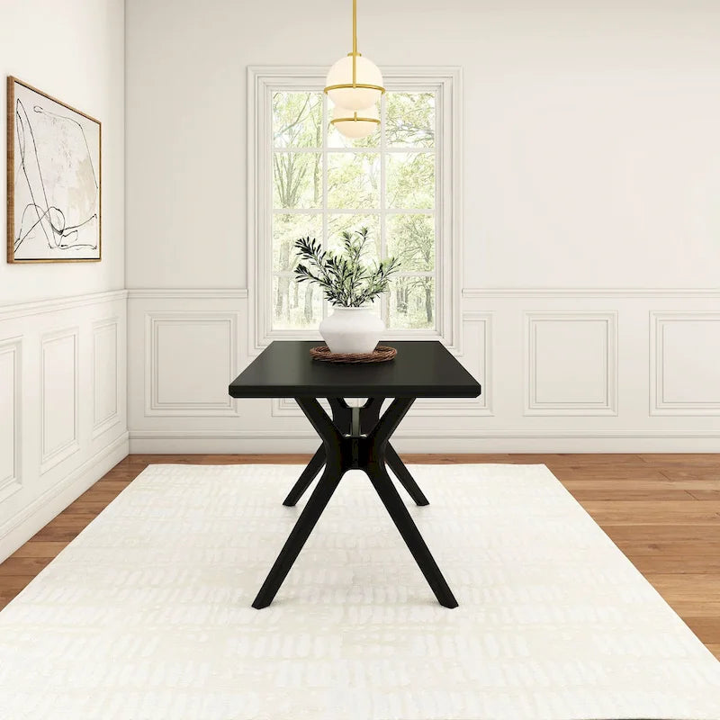 Plank and Beam Verso Cross Leg Rectangular Dining Table - 60
