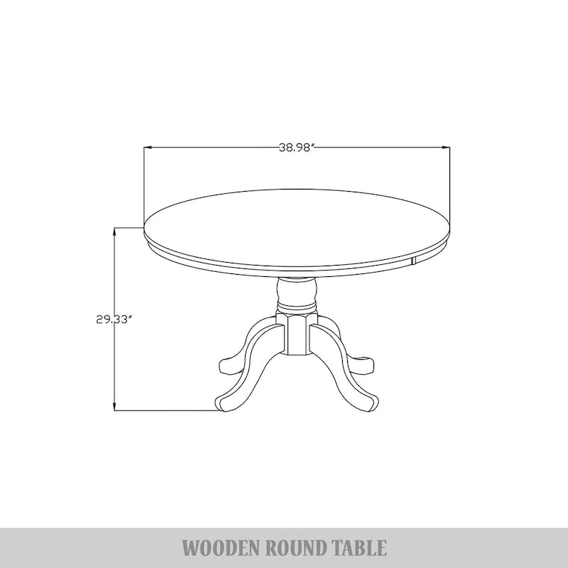CraftPorch Mid-Century 5-piece Wooden Dining Set