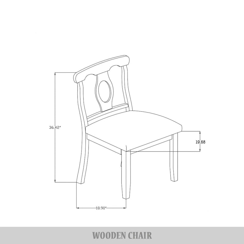 CraftPorch Mid-Century 5-piece Wooden Dining Set