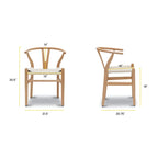 Poly & Bark Weave Chairs - Solid Wood Frame (Set of 2)
