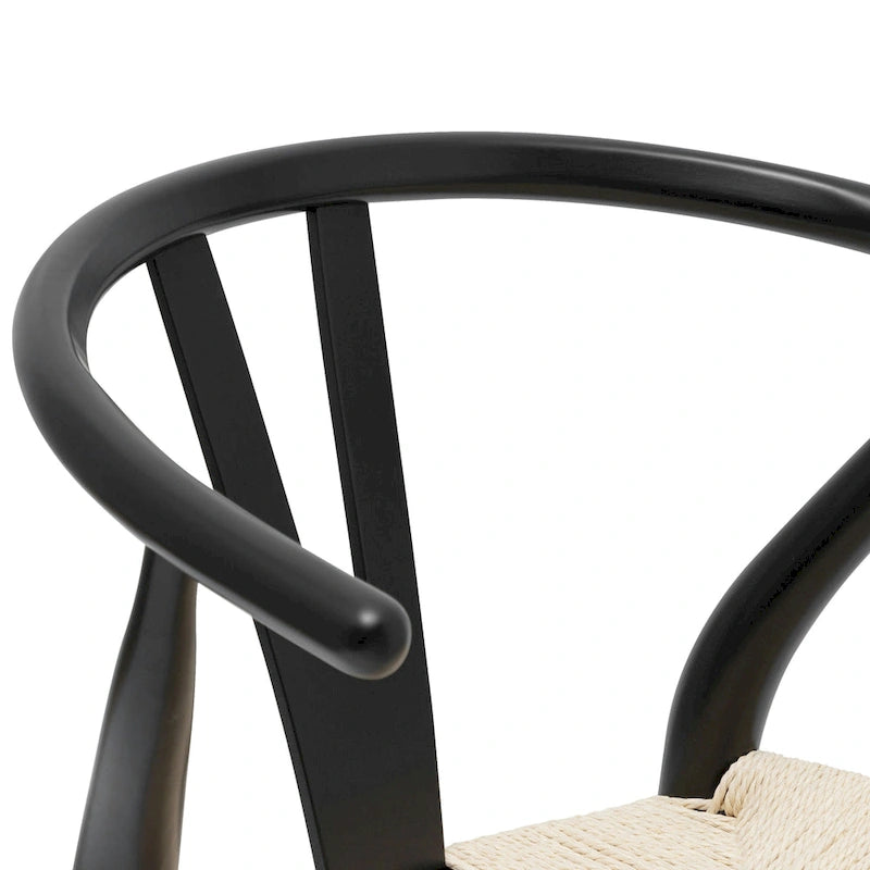 Poly & Bark Weave Chairs - Solid Wood Frame (Set of 2)