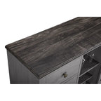 47 in. Modern X-Door Wine Cabinet w/ Built-in Wine Rack - 47 in Width