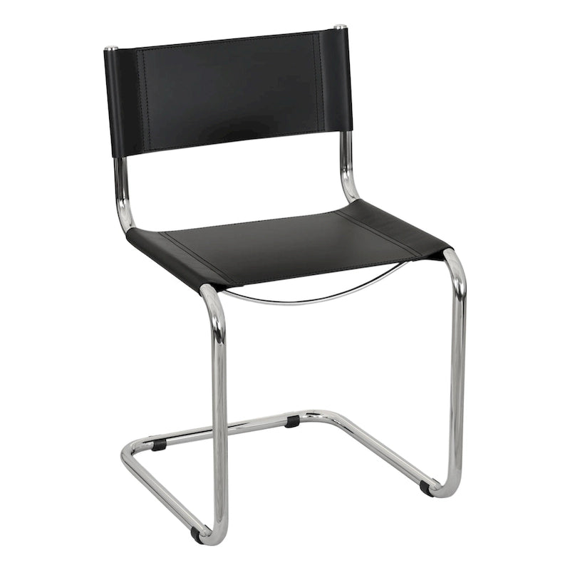 Sedia a sbalzo Mart Stam Breuer Chair Company con struttura cromata (vari colori di ecopelle)