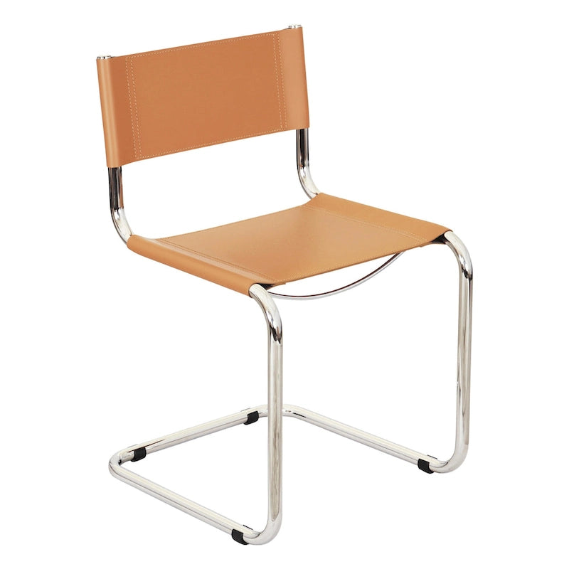 Sedia a sbalzo Mart Stam Breuer Chair Company con struttura cromata (vari colori di ecopelle)