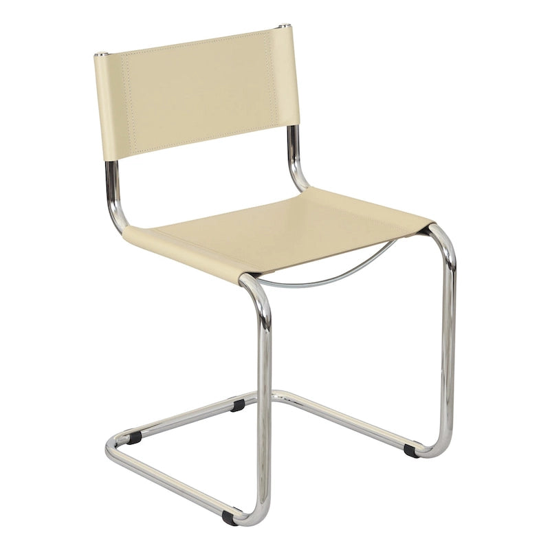 Sedia a sbalzo Mart Stam Breuer Chair Company con struttura cromata (vari colori di ecopelle)