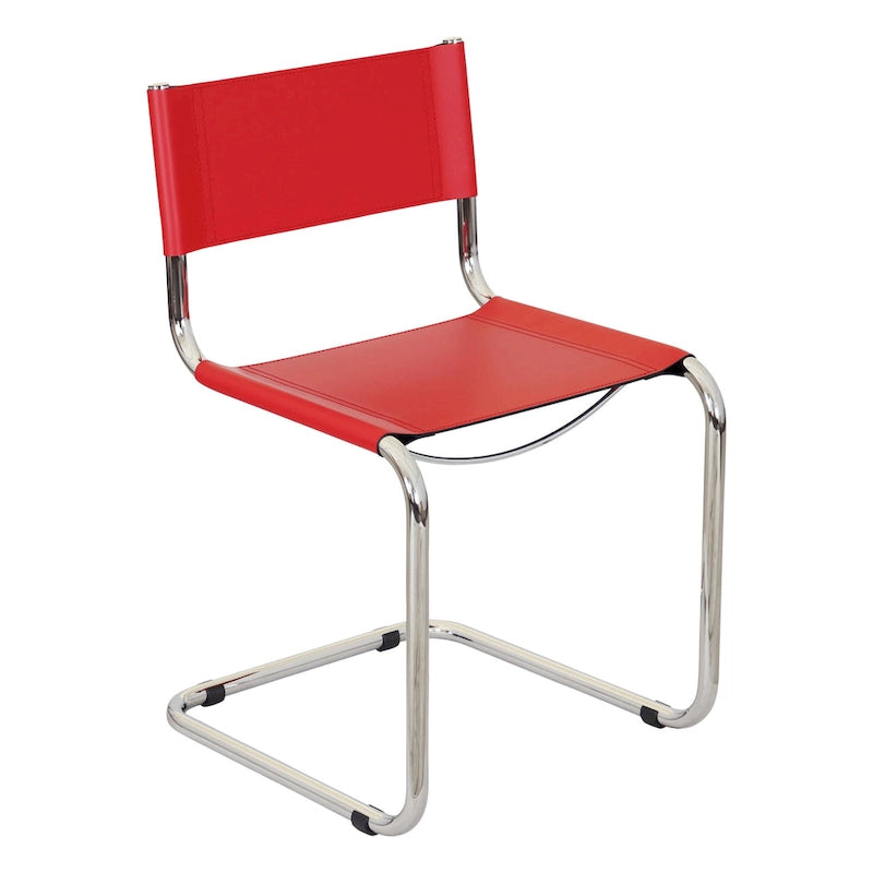 Sedia a sbalzo Mart Stam Breuer Chair Company con struttura cromata (vari colori di ecopelle)