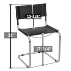 Sedia a sbalzo Mart Stam Breuer Chair Company con struttura cromata (vari colori di ecopelle)
