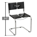 Sedia a sbalzo Mart Stam Breuer Chair Company con struttura cromata (vari colori di ecopelle)