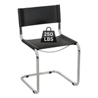 Sedia a sbalzo Mart Stam Breuer Chair Company con struttura cromata (vari colori di ecopelle)