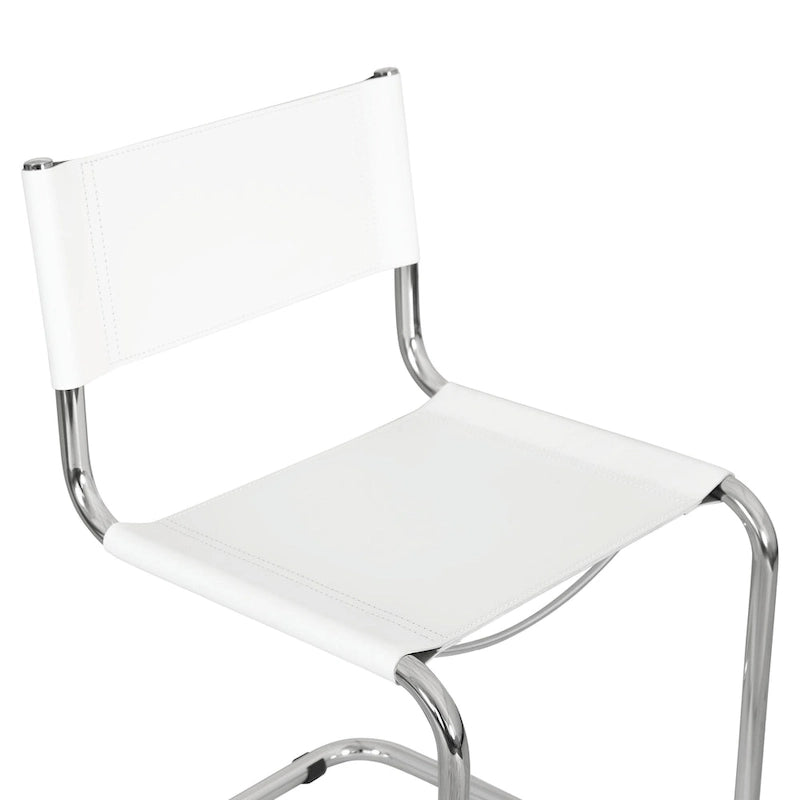 Sedia a sbalzo Mart Stam Breuer Chair Company con struttura cromata (vari colori di ecopelle)