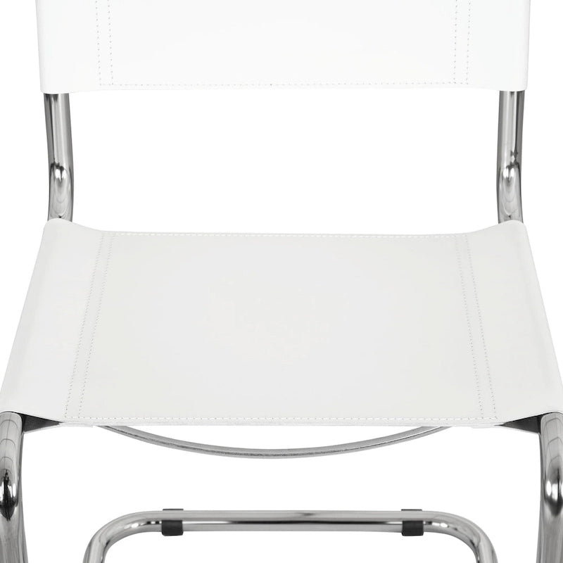 Sedia a sbalzo Mart Stam Breuer Chair Company con struttura cromata (vari colori di ecopelle)
