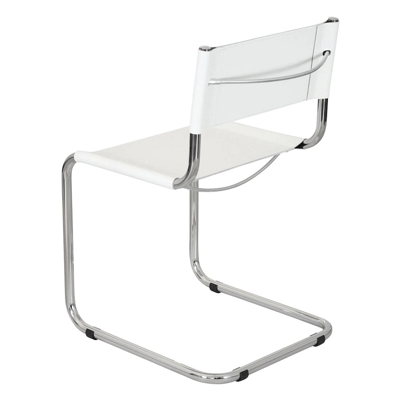 Sedia a sbalzo Mart Stam Breuer Chair Company con struttura cromata (vari colori di ecopelle)