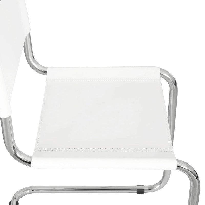 Sedia a sbalzo Mart Stam Breuer Chair Company con struttura cromata (vari colori di ecopelle)