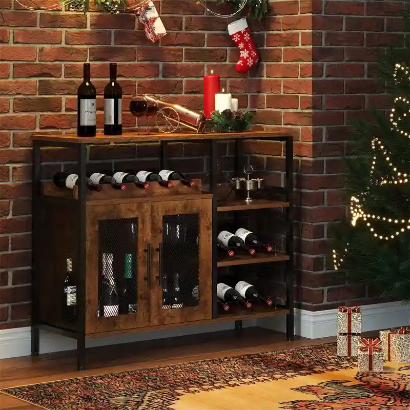 Wine Bar Rack Cabinet - 37.8D x 13.4W x 31.1H