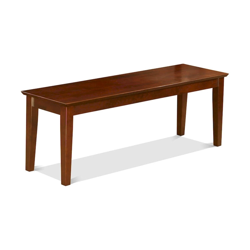 East West Furniture Dining Table Set Contains a Rectangle Dining Table and Dining Chairs with a Bench (Chair Seat Type Options)