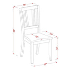 East West Furniture Dining Table Set Contains a Rectangle Dining Table and Dining Chairs with a Bench (Chair Seat Type Options)