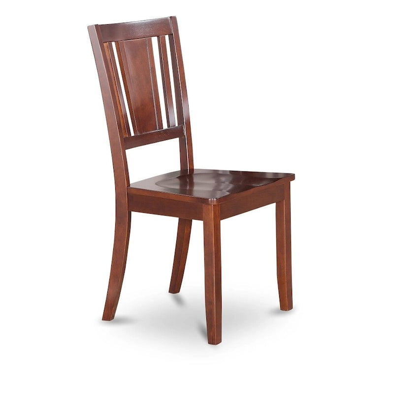 East West Furniture Dining Table Set Contains a Rectangle Dining Table and Dining Chairs with a Bench (Chair Seat Type Options)
