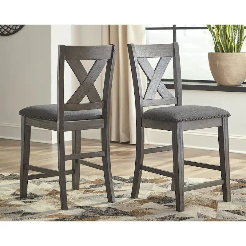 Signature Design by Ashley Caitbrook Gray 5-Piece Counter Height Dining Package