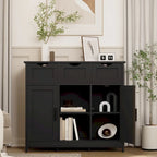 Wooden Floor Cabinet,with Drawers and Shelves Storage Cabinets,Accent Cabinet for Living Room,Bedroom