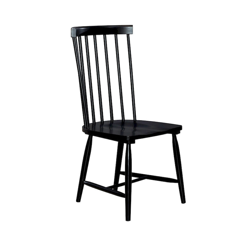 Capeside Cottage White and Black 6 Piece Rectangular Table Set