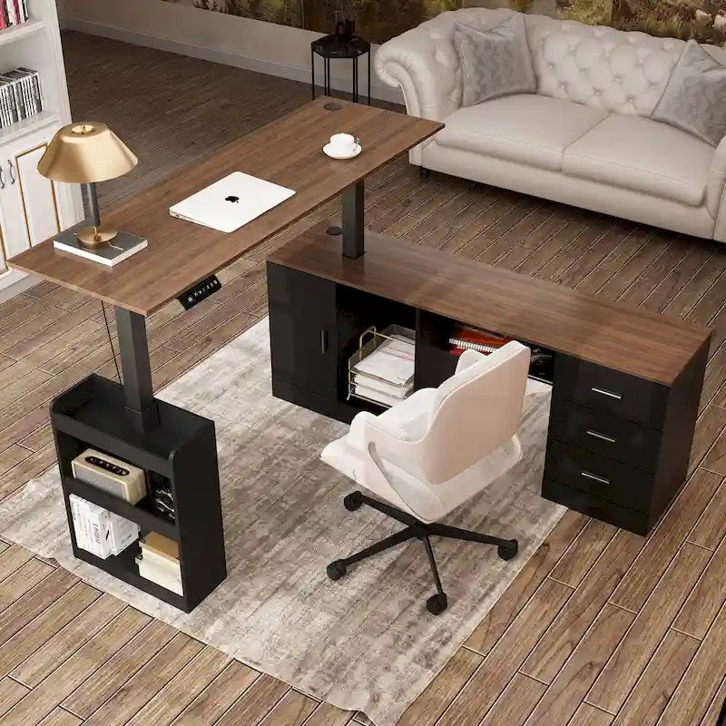 63W Versatile Standing Desk Aesthetic with Height Customization Table