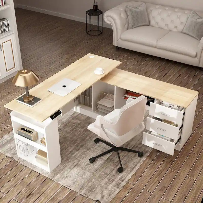 63W Versatile Standing Desk Aesthetic with Height Customization Table