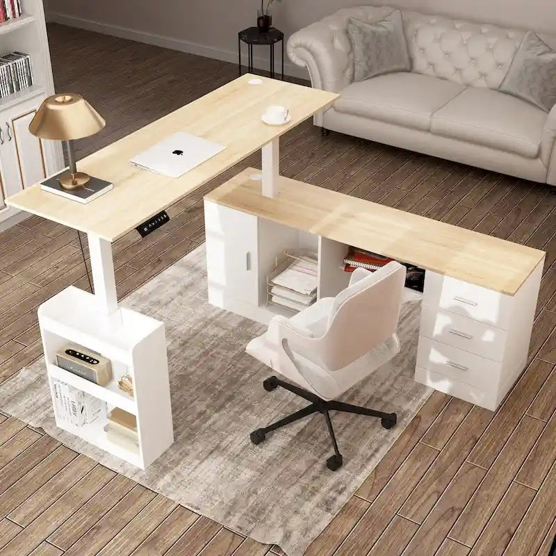 63W Versatile Standing Desk Aesthetic with Height Customization Table