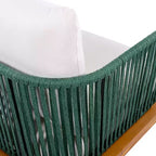 Poltrona Christopher Knight Home Ivan a club in corda intrecciata con struttura in acacia e ferro