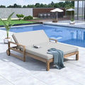 1-Piece Farmhouse-styled Wooden Outdoor Sunbed, Outdoor Daybed