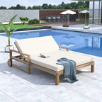 1-Piece Farmhouse-styled Wooden Outdoor Sunbed, Outdoor Daybed