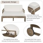 1-Piece Farmhouse-styled Wooden Outdoor Sunbed, Outdoor Daybed