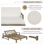 1-Piece Farmhouse-styled Wooden Outdoor Sunbed, Outdoor Daybed