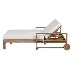 1-Piece Farmhouse-styled Wooden Outdoor Sunbed, Outdoor Daybed