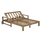 1-Piece Farmhouse-styled Wooden Outdoor Sunbed, Outdoor Daybed