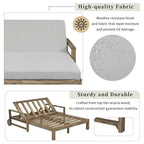 1-Piece Farmhouse-styled Wooden Outdoor Sunbed, Outdoor Daybed