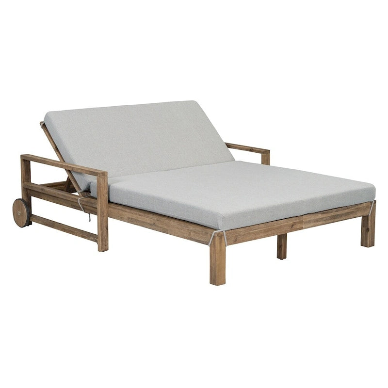 1-Piece Farmhouse-styled Wooden Outdoor Sunbed, Outdoor Daybed