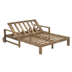 1-Piece Farmhouse-styled Wooden Outdoor Sunbed, Outdoor Daybed