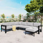 U-Shaped Multi-Person Outdoor Sofa Set, Suitable for Gardens