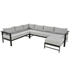 U-Shaped Multi-Person Outdoor Sofa Set, Suitable for Gardens