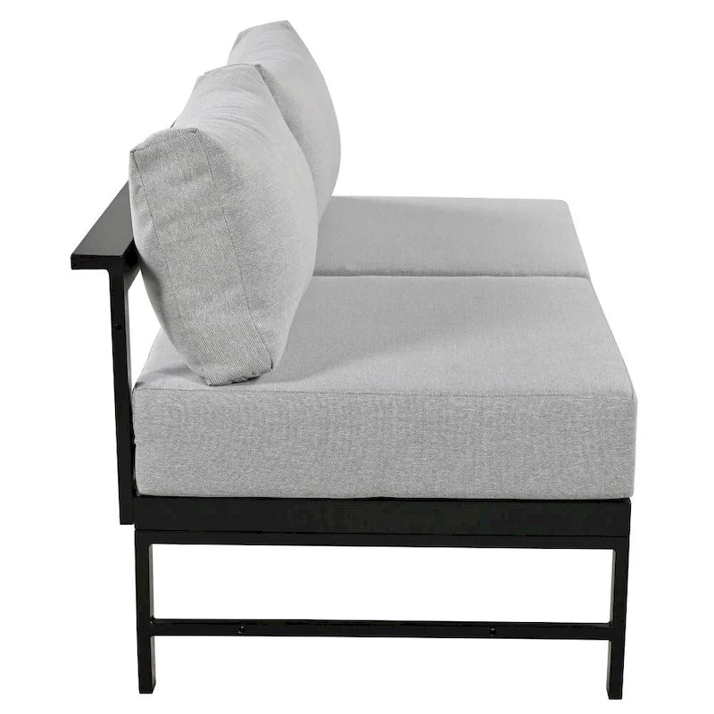 U-Shaped Multi-Person Outdoor Sofa Set, Suitable for Gardens