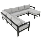 U-Shaped Multi-Person Outdoor Sofa Set, Suitable for Gardens