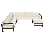 U-Shaped Multi-Person Outdoor Sofa Set, Suitable for Gardens