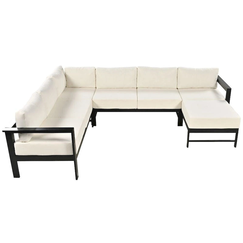 U-Shaped Multi-Person Outdoor Sofa Set, Suitable for Gardens