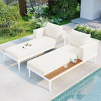 Nestfair 2 in 1 Outdoor Daybed with Cushions and Pillows