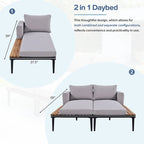 Nestfair 2 in 1 Outdoor Daybed with Cushions and Pillows